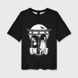 Женская футболка oversize 3D Хаку и Тихиро, спина к спине