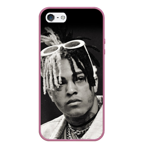 Чехол для iPhone 5/5S матовый XXXTentacion sad, цвет розовый