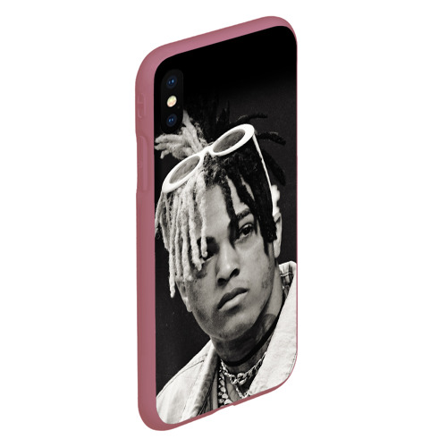 Чехол для iPhone XS Max матовый XXXTentacion sad, цвет малиновый - фото 3