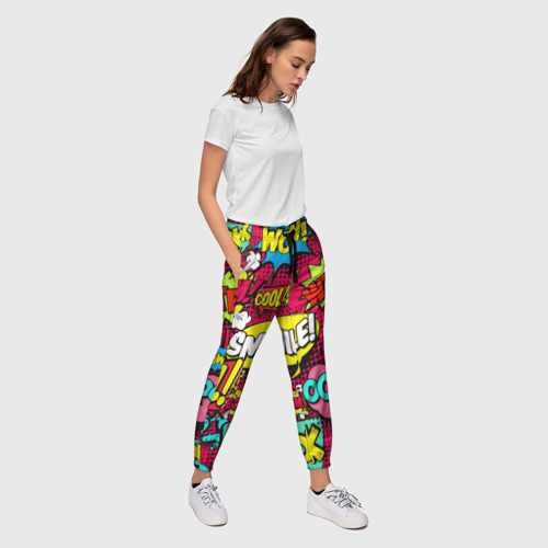 Женские брюки 3D Стиль pop-art, цвет 3D печать - фото 5