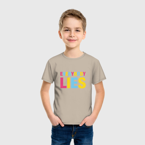 Детская футболка хлопок Доктор Хаус, цвет миндальный - фото 3