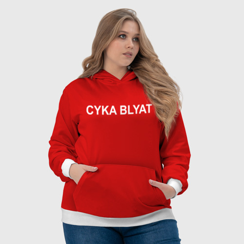 Женская толстовка 3D Cyka Blayt in red, цвет 3D печать - фото 6