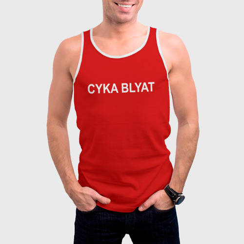 Мужская майка 3D Cyka Blayt in red - фото 3