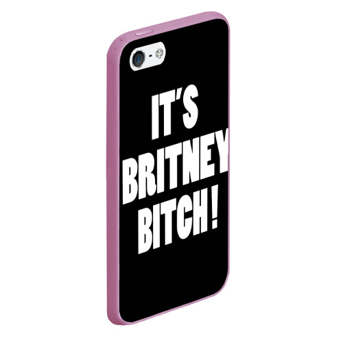 Чехол для iPhone 5/5S матовый Its Britney Bitch, цвет розовый - фото 3