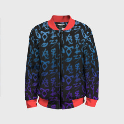 Детский бомбер 3D Blue runes