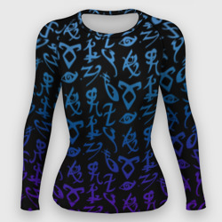 Женский рашгард 3D Blue runes