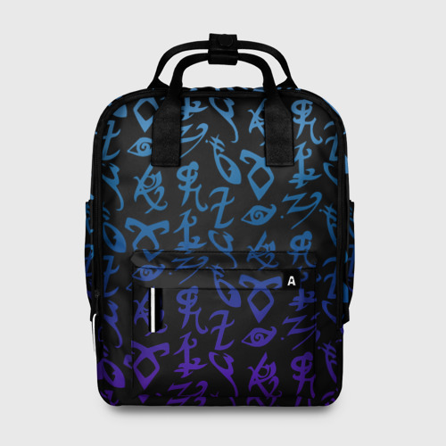 Женский рюкзак 3D Blue runes