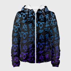 Женская куртка 3D Blue runes