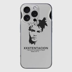 Чехол для iPhone 16 Pro силиконовый с защитой камеры XXXTentacion