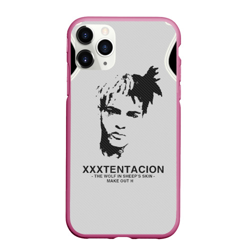 Чехол для iPhone 11 Pro Max матовый XXXTentacion, цвет малиновый