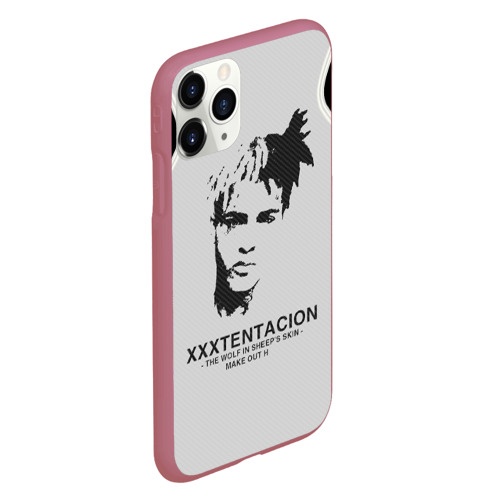 Чехол для iPhone 11 Pro матовый XXXTentacion, цвет малиновый - фото 3