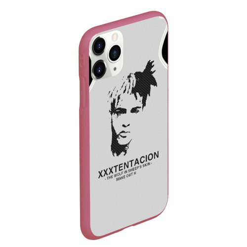 Чехол для iPhone 11 Pro Max матовый XXXTentacion, цвет малиновый - фото 3