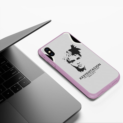 Чехол для iPhone XS Max матовый XXXTentacion, цвет сиреневый - фото 5