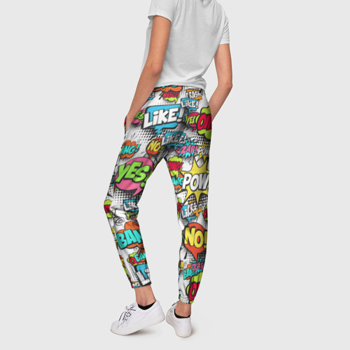 Женские брюки 3D POP art fashion поп арт, цвет 3D печать - фото 4