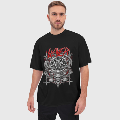 Мужская футболка oversize 3D Slayer, цвет 3D печать - фото 3