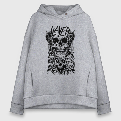 Женское худи Oversize хлопок Slayer, цвет меланж