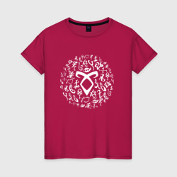 Женская футболка хлопок Shadowhunters руны