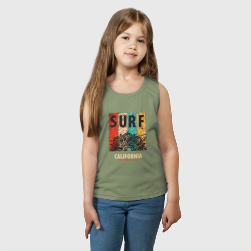 Детская майка хлопок Surf, цвет авокадо - фото 3