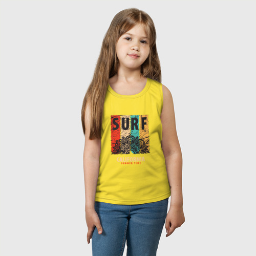 Детская майка хлопок Surf, цвет желтый - фото 3
