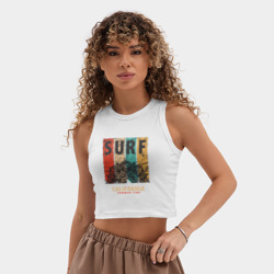 Женская укороченная майка-топ хлопок Surf - фото 2