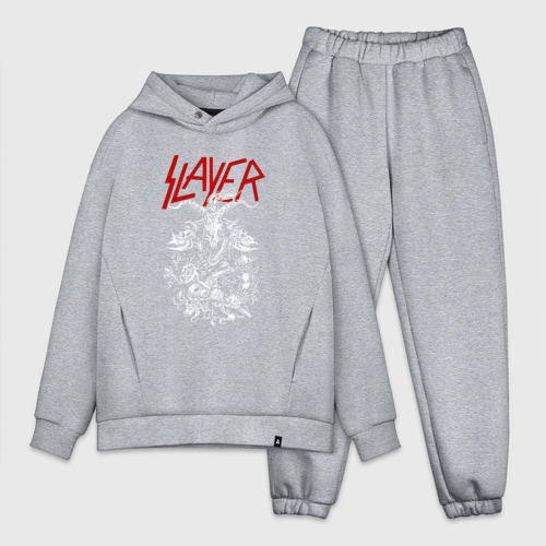 Мужской костюм oversize хлопок Slayer, цвет меланж