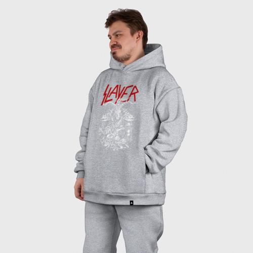 Мужской костюм oversize хлопок Slayer, цвет меланж - фото 7