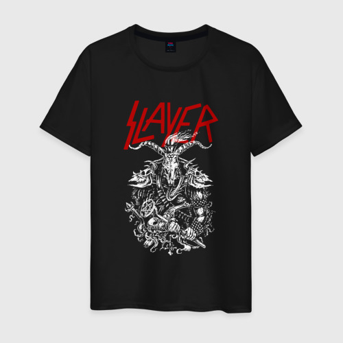 Мужская футболка хлопок Slayer, цвет черный