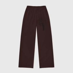 Женские брюки oversize без начеса хлопок Digital tree