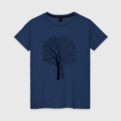 Женская футболка хлопок Digital tree
