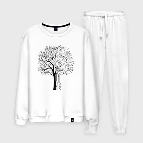 Мужской костюм хлопок Digital tree