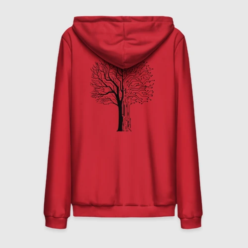Мужская толстовка на молнии хлопок Digital tree