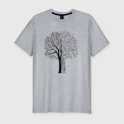Мужская футболка хлопок Slim Digital tree