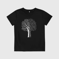 Детская футболка хлопок Дерево Киберпанк