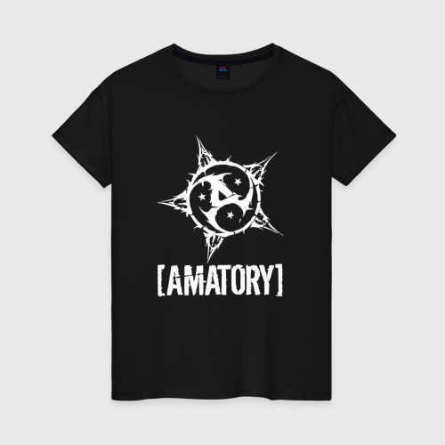 Женская футболка хлопок Amatory, цвет черный