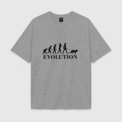 Женская футболка Oversize хлопок texturе Evolution