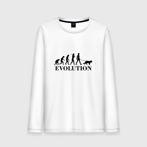 Мужской лонгслив хлопок Evolution, цвет белый