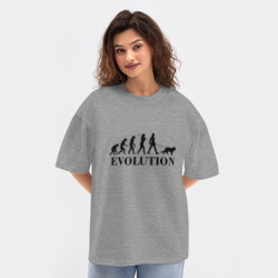 Женская футболка Oversize хлопок texturе Evolution - фото 2