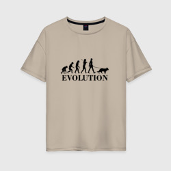 Женская футболка хлопок Oversize Evolution