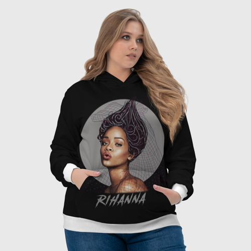 Женская толстовка 3D Rihanna, цвет 3D печать - фото 6