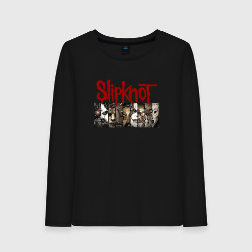 Женский лонгслив хлопок Slipknot, цвет черный