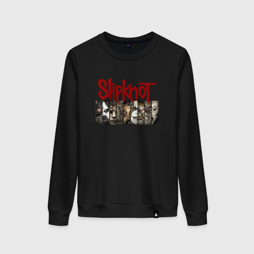 Женский свитшот хлопок Slipknot, цвет черный