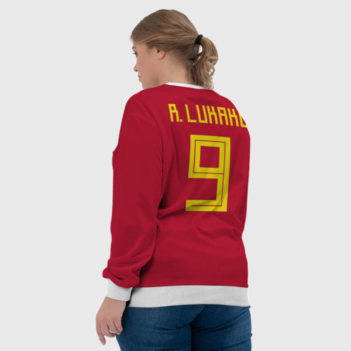 Женский свитшот 3D Lukaku WC 2018, цвет 3D печать - фото 7