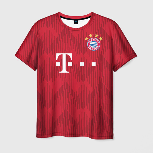 Мужская футболка 3D Bayern home 18-19, цвет 3D печать