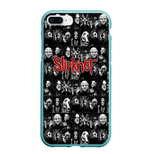 Чехол для iPhone 7Plus/8 Plus матовый Slipknot, цвет мятный