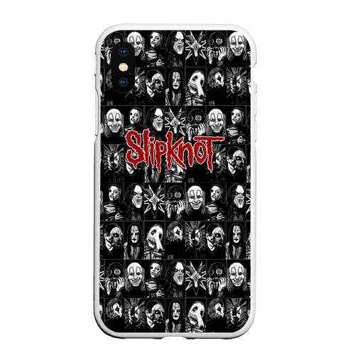 Чехол для iPhone XS Max матовый Slipknot, цвет белый