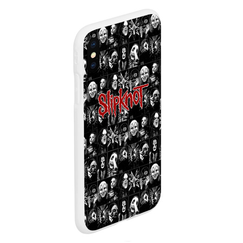 Чехол для iPhone XS Max матовый Slipknot, цвет белый - фото 3