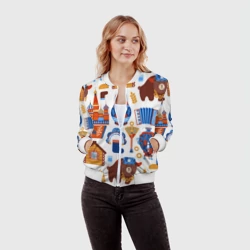 Женский бомбер 3D Традиционный поп арт - фото 2