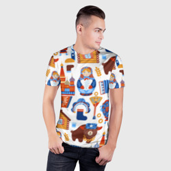 Мужская футболка 3D Slim Традиционный поп арт - фото 2