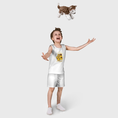 Детская пижама с шортами хлопок Боксерские перчатки, цвет белый - фото 5