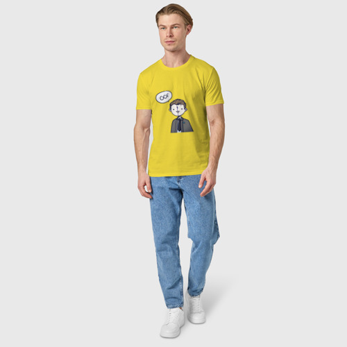 Мужская футболка хлопок Detroit Become Human, цвет желтый - фото 5
